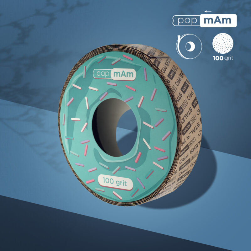 Запасной блок файл-ленты papmAm для пластиковой катушки Bobbinail STALEKS PRO 100 грит (6м) (АРТ. ATSC-100)