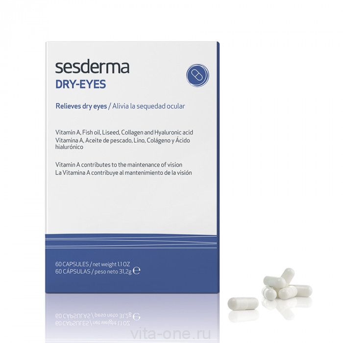 DRY-EYES Food supplement – БАД к пище Офтальсес от сухости глаз (Oftalses Dry-eyes) Sesderma (Сесдерма) 60 шт