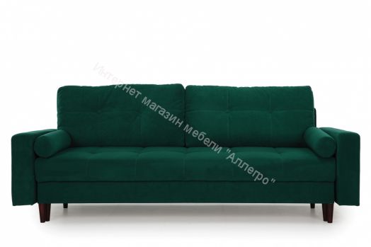 Диван-кровать Лоретт (Galaxy 04,10 (велюр) коричневый, изумрудный)