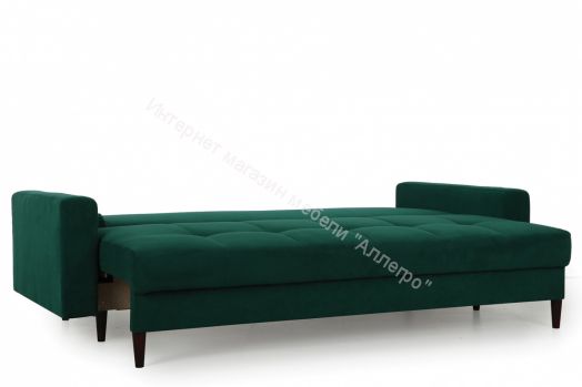 Диван-кровать Лоретт (Galaxy 04,10 (велюр) коричневый, изумрудный)