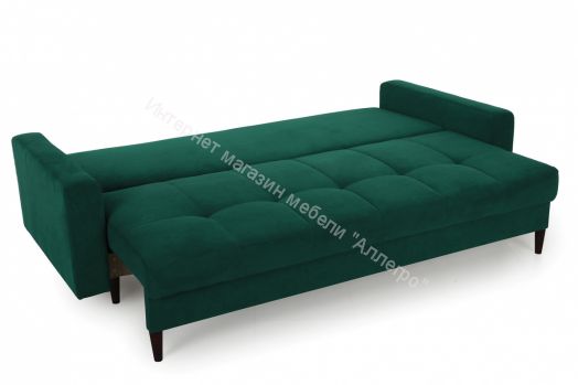 Диван-кровать Лоретт (Galaxy 04,10 (велюр) коричневый, изумрудный)