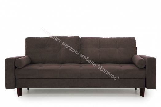 Диван-кровать Лоретт (Galaxy 04,10 (велюр) коричневый, изумрудный)