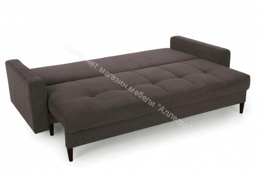 Диван-кровать Лоретт (Galaxy 04,10 (велюр) коричневый, изумрудный)