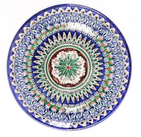 Блюдо 32см синее классическое