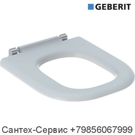 572840000 Сиденье без крышки унитаза Geberit Renova Comfort, безбарьерное, прямоугольный дизайн