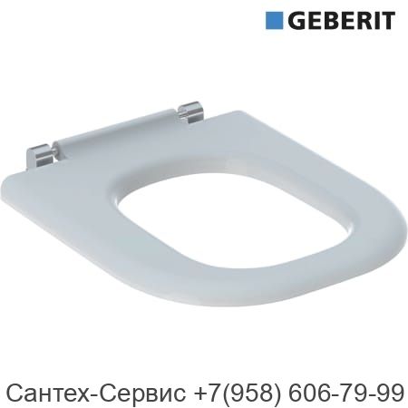 572840000 Сиденье без крышки унитаза Geberit Renova Comfort, безбарьерное, прямоугольный дизайн