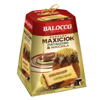 Пандоро Фисташка и фундук 800 г, Pandoro MaxiCiok Pistacchio e nocciola Balocco 800 g