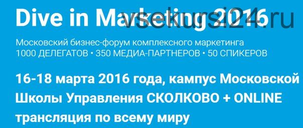 Dive in Marketing, 2016