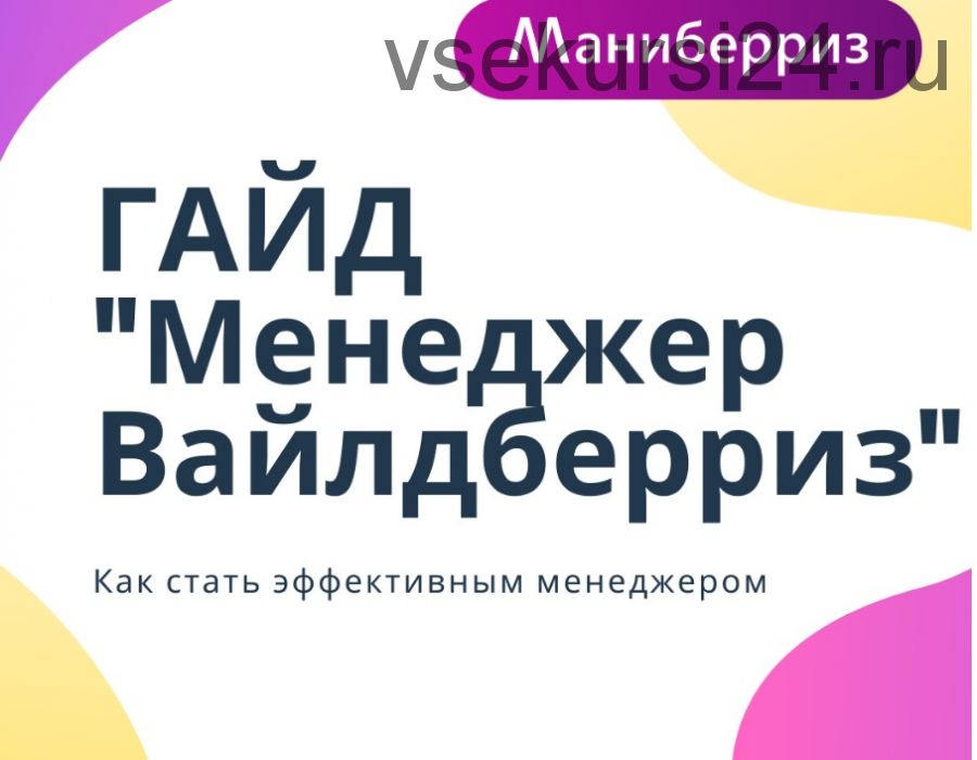 [Маниберриз] Гайд «Менеджер Вайлдберриз» (Анастасия Павлова)