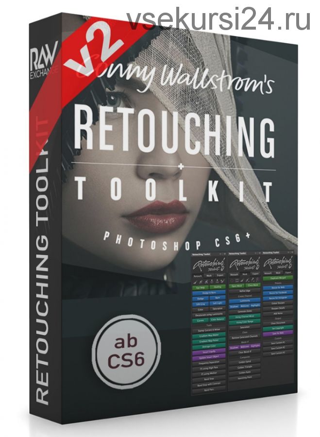 Панель для Ретуши в Photoshop. Retouching Toolkit 2.0.1 Win/Mac (Conny Wallstrom)