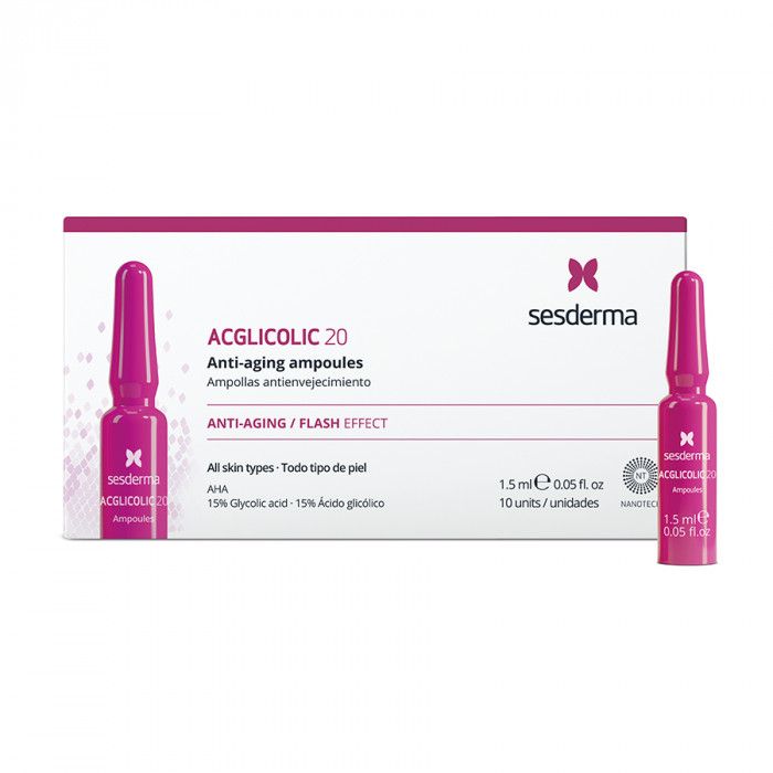 ACGLICOLIC 20 Ampoules – Средство в ампулах с гликолевой кислотой Sesderma (Сесдерма) 10 шт * 1,5 мл