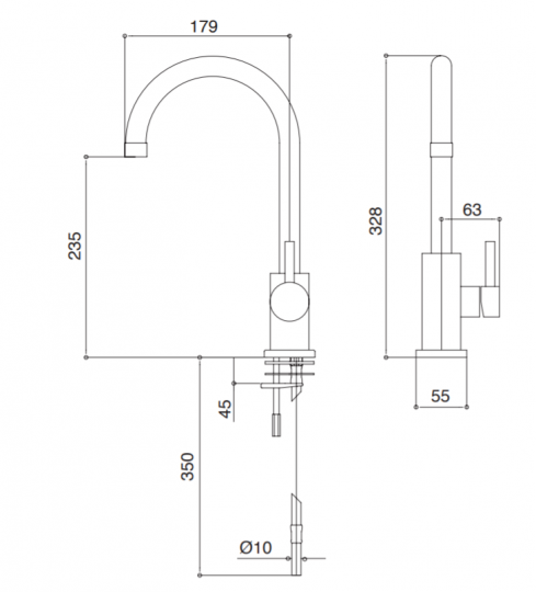 Смеситель для кухни Bongio KITCHEN 32580/PR ФОТО