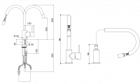 Смеситель для кухни Bongio KITCHEN 32680 схема 2