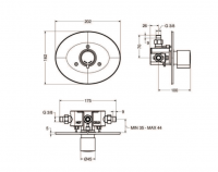 сенсорный смеситель для душа Bongio ELECTRONIC 32524/TEPR схема 2