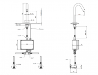 сенсорный смеситель для раковины Bongio ELECTRONIC 30501/EL схема 2