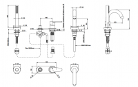 Смеситель для ванны Bongio PI7 07531/D схема 2