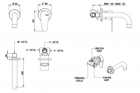 Смеситель для раковины Bongio PI7 07538/16PR схема 2