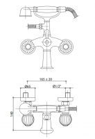 Смеситель для ванны Bongio RIVOLI 5526 схема 2