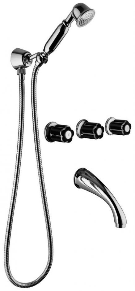 Изображение Смеситель для ванны Bongio FLEUR BLANC & NOIR 11530/D BLANC - 12530/D NOIR