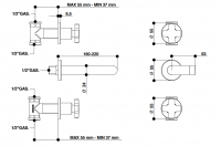 Смеситель для раковины Bongio ALCOR 42438/16-22 схема 2