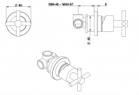 Смеситель для душа Bongio T CROSS/T LEVER 30324/RP схема 2