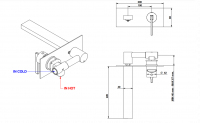 Смеситель для раковины Bongio MYAMIX 46539/22 схема 2