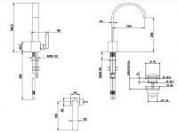 Смеситель для раковины Bongio DOMINO Q 43521/DA схема 2