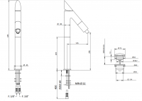 Смеситель для раковины Bongio MINI ONE 41532/20 схема 2