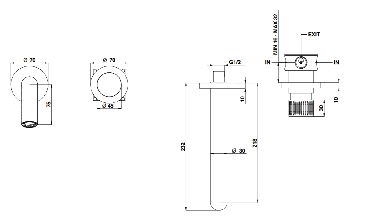 Смеситель для раковины Bongio TIME 2020 T&L 71539 схема 2