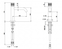 Смеситель для раковины Bongio TIME 2020 T&L 71521 схема 2