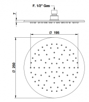 Душевая лейка Bongio 883/25R7 P R схема 2