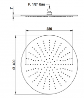 Верхняя лейка Bongio 883/40R7 P R схема 2