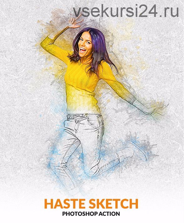 [EnvatoMarket] Экшен Эскиз в движении - Haste Sketch Photoshop Action