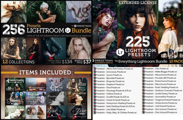 [Presetrain] Набор Пресетов Lightroom Presets Bundle, 30 Паков