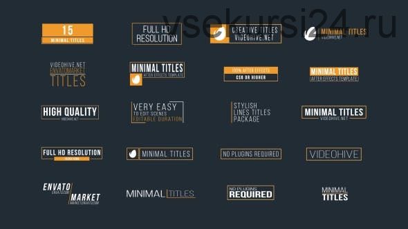 [Videohive] 20 минимальных титулов / 20 Minimal Titles (George_Fx)