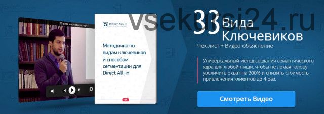 33 вида ключевых запросов в контекстной рекламе