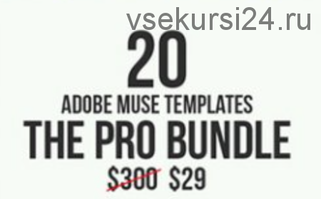 20 шаблонов для Muse - The Pro Adobe Muse Bundle