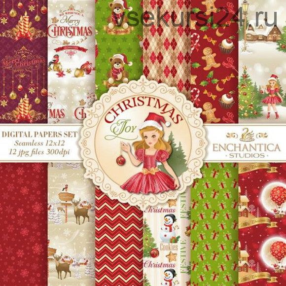 Brincadeiras natal papeis digitais patterns premium texturas (Megascrapss)