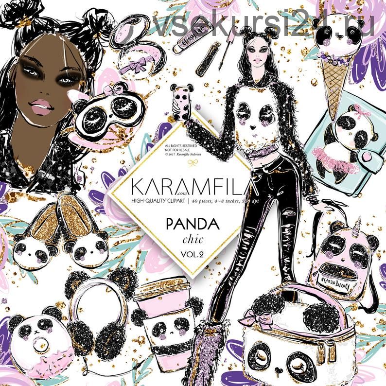 Panda Girl Clipart (KaramfilaS)