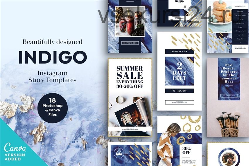 [creativemarket] INDIGO Instagram Story Templates