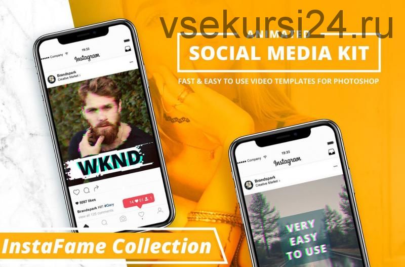 [creativemarket] Инстаграм Видео шаблоны / Instagram Video Photoshop Templates