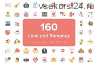 [Creative Market] 160 любовных и романтических иконок