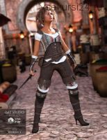 [Daz3D] Shameless Rogue Outfit for Genesis 3 Female(s) (Barbara Brundon, Sarsa)