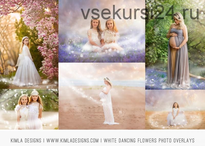 [Kimladesigns.com] Фотоналожения Dancing Flowers Photo Overlays