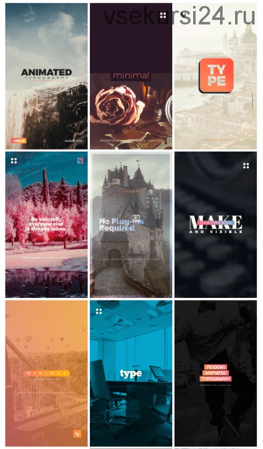 [Videohive] Animated Typography After effects. Анимированные Темы для Сторис в Instagram