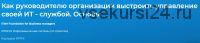 Как руководителю организации выстроить управление своей ИТ - службой. Основы (Данил Динцис)