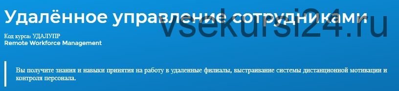 [Специалист] Удалённое управление сотрудниками (Елена Шульга)