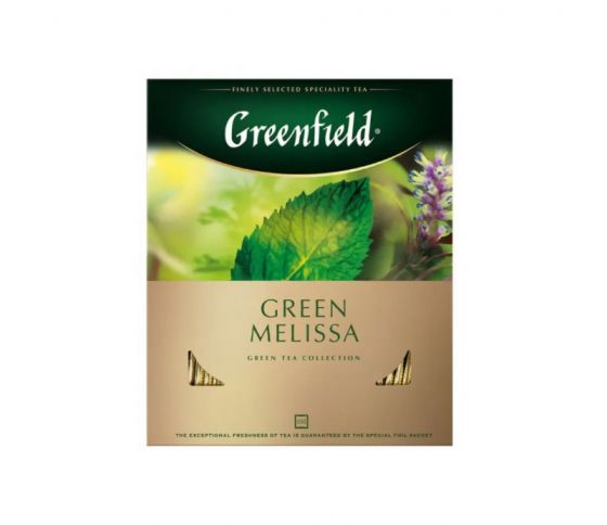 Чай зеленый Greenfield Green Melissa в пакетиках, 100х1.5 г