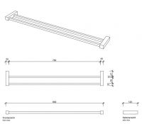 Вешалка для полотенец Decor Walther CO HTD латунный 560550 схема 6