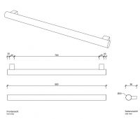 Полотенцедержатель Decor Walther TB HTE настенный 541000 5x88 схема 2